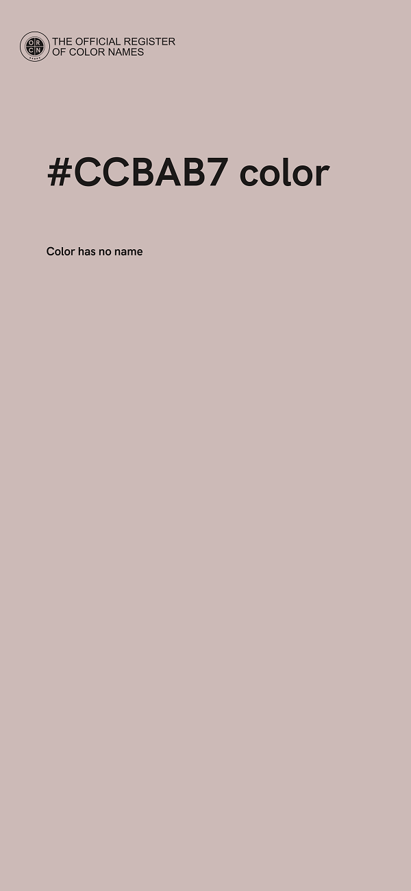 #CCBAB7 color image