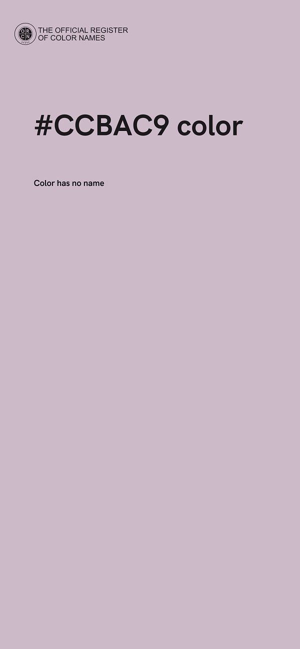 #CCBAC9 color image