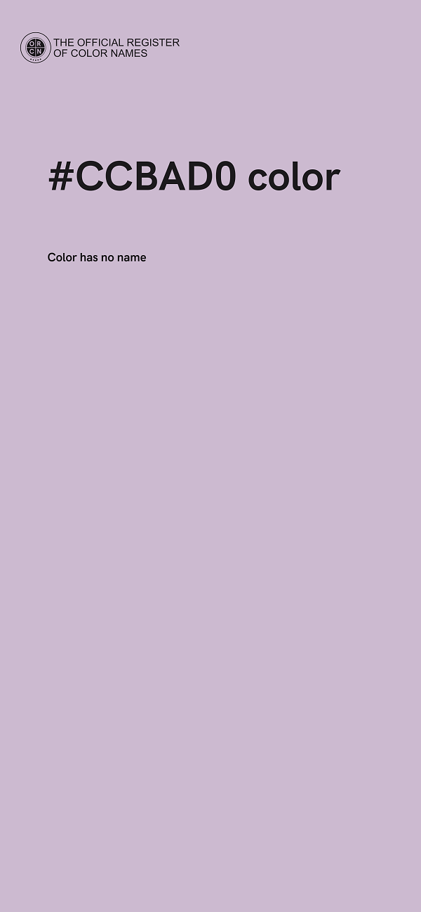 #CCBAD0 color image