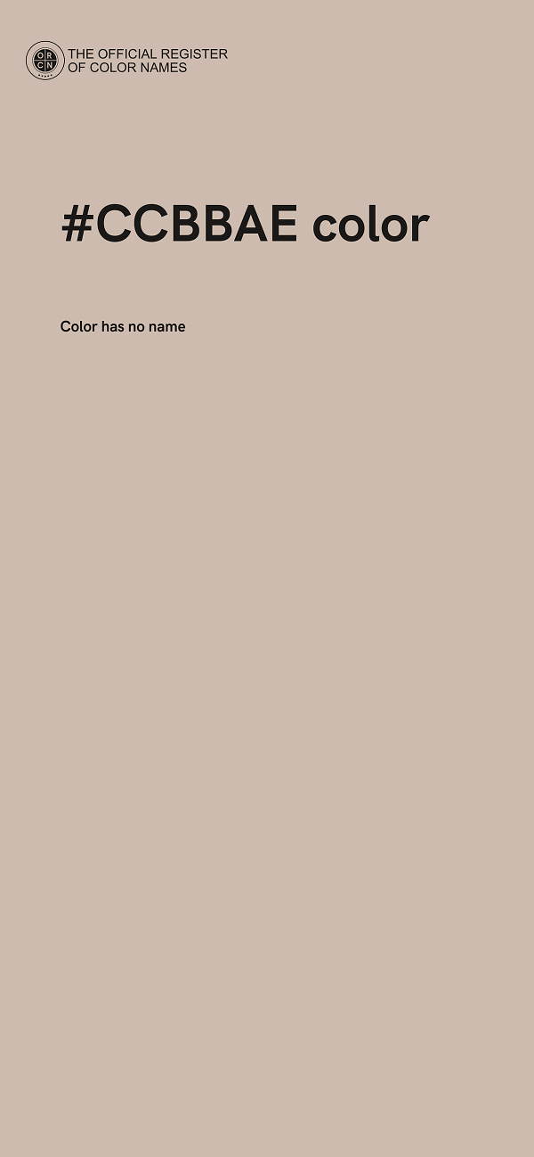 #CCBBAE color image