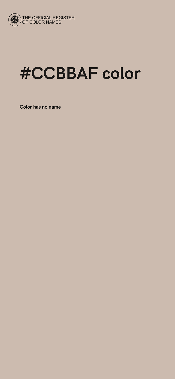 #CCBBAF color image