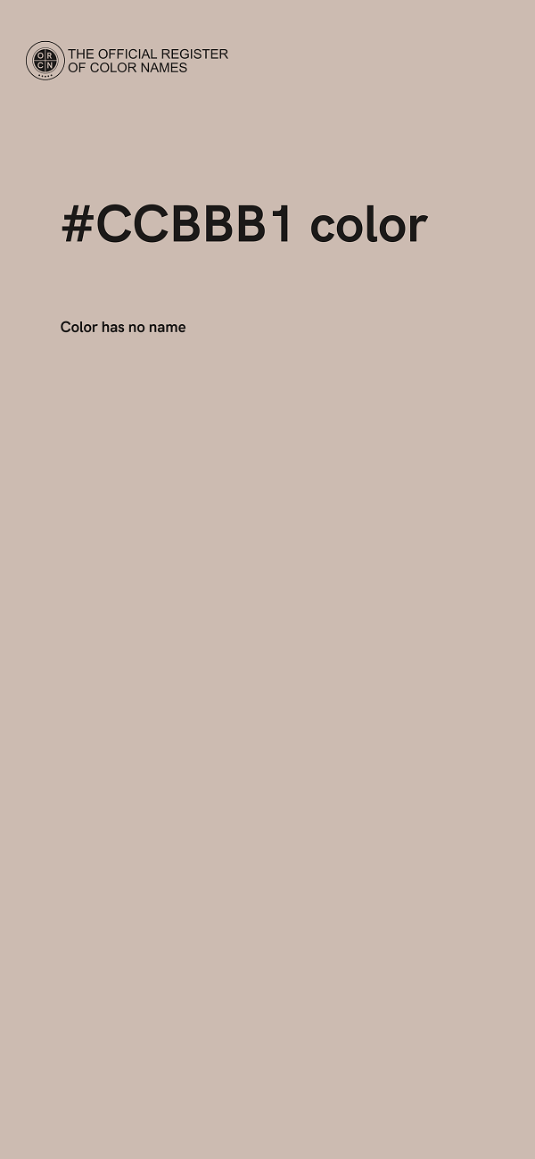#CCBBB1 color image