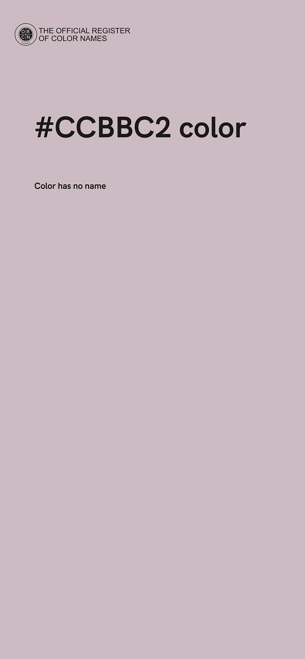 #CCBBC2 color image