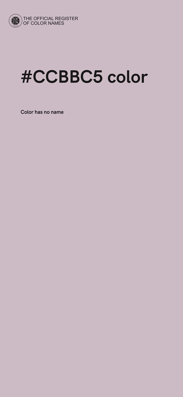 #CCBBC5 color image