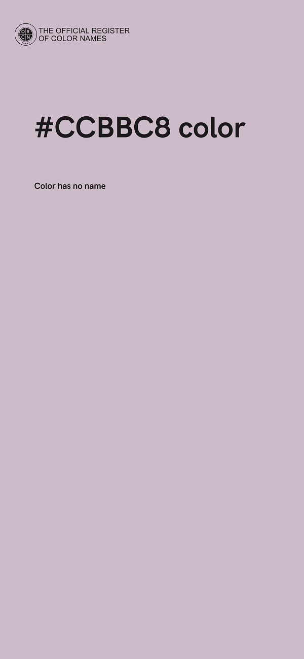 #CCBBC8 color image