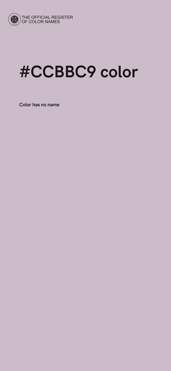 #CCBBC9 color image