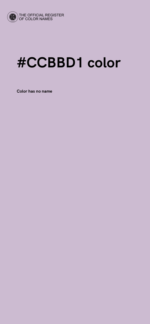 #CCBBD1 color image