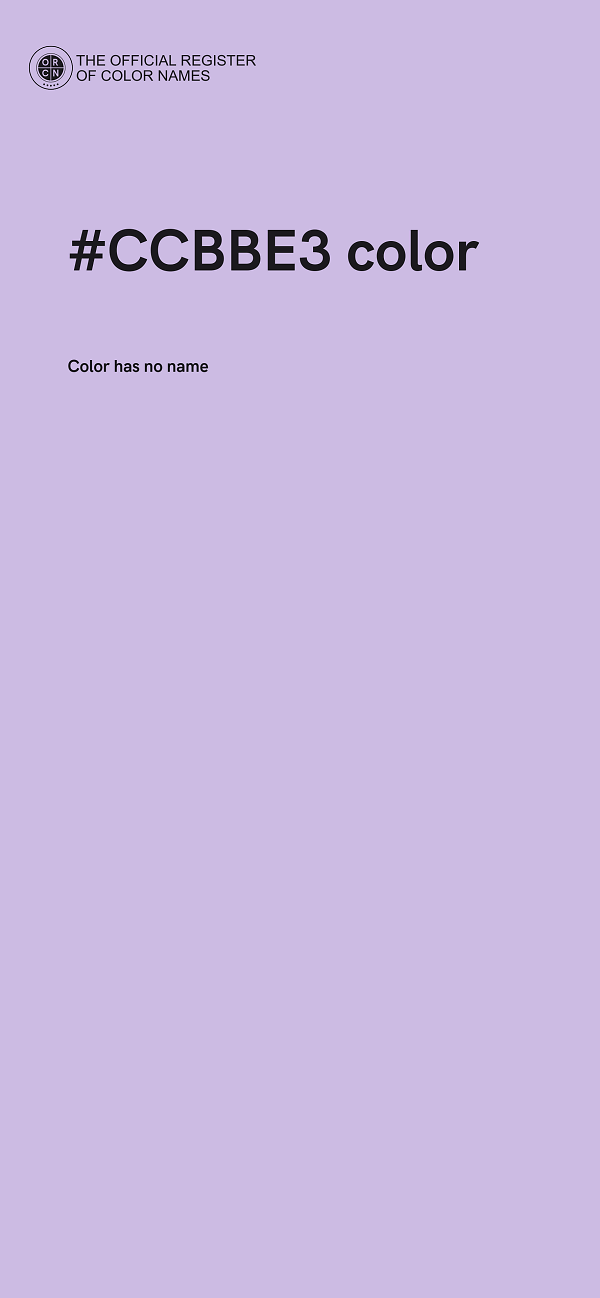#CCBBE3 color image