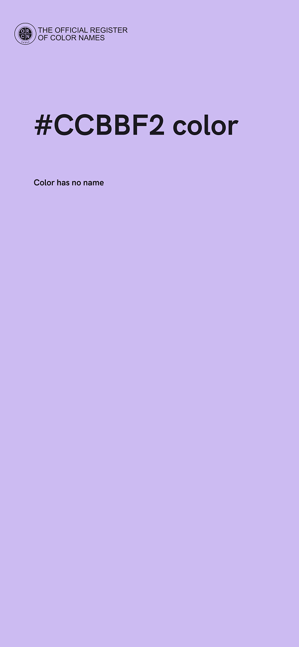 #CCBBF2 color image