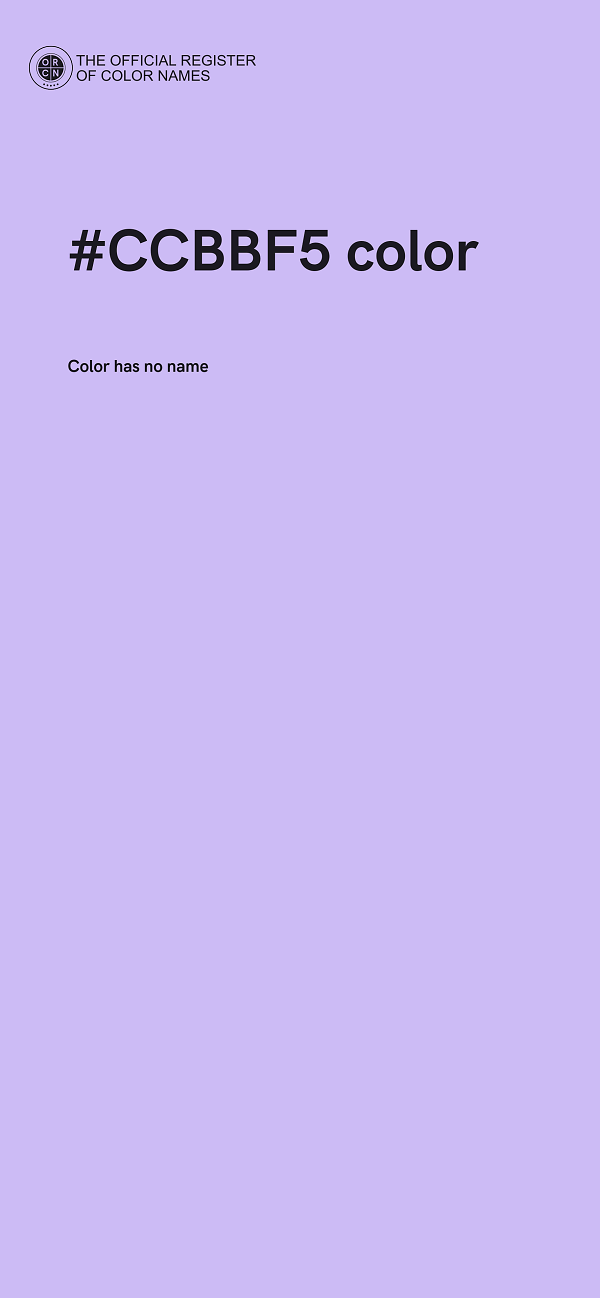 #CCBBF5 color image