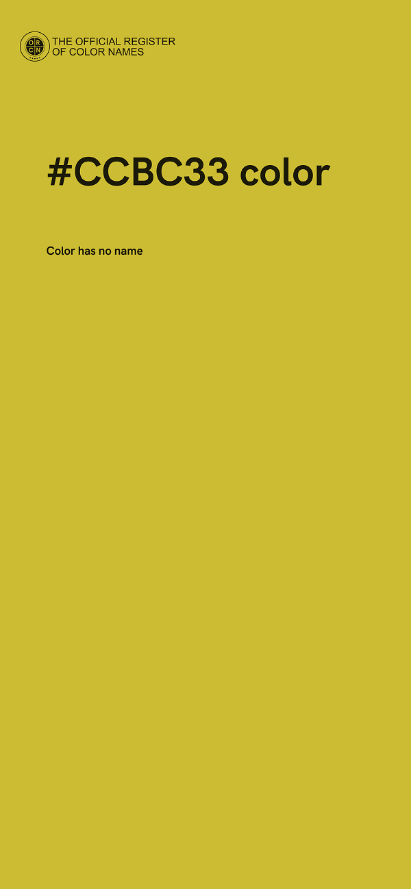 #CCBC33 color image