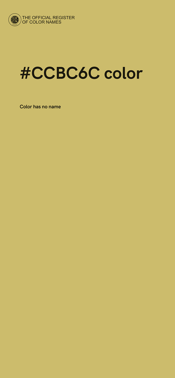 #CCBC6C color image