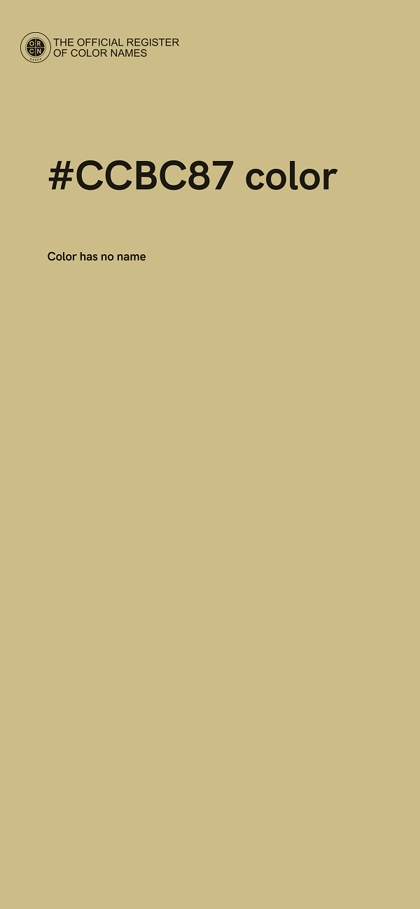 #CCBC87 color image