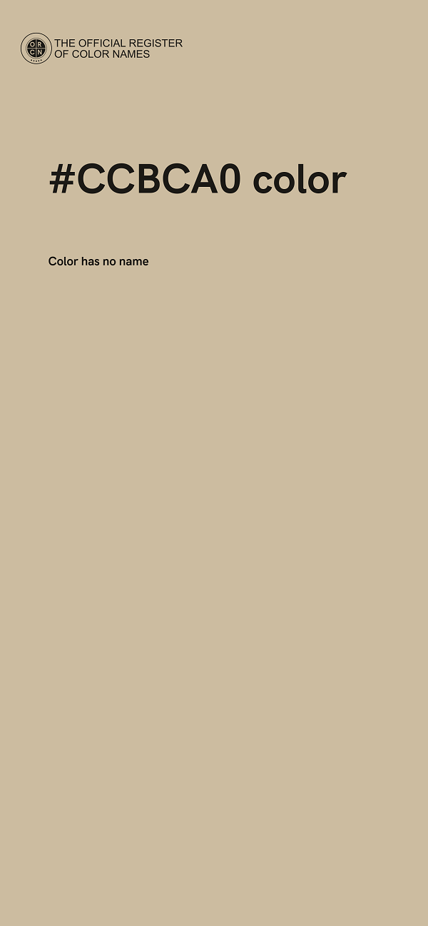 #CCBCA0 color image