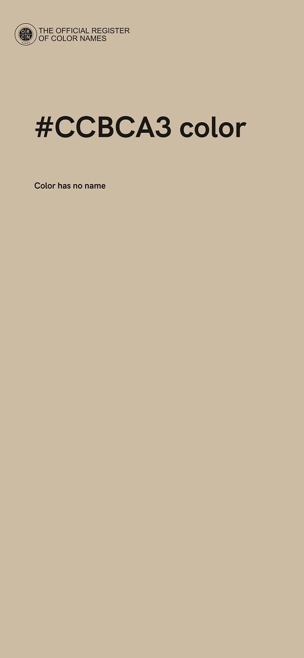 #CCBCA3 color image