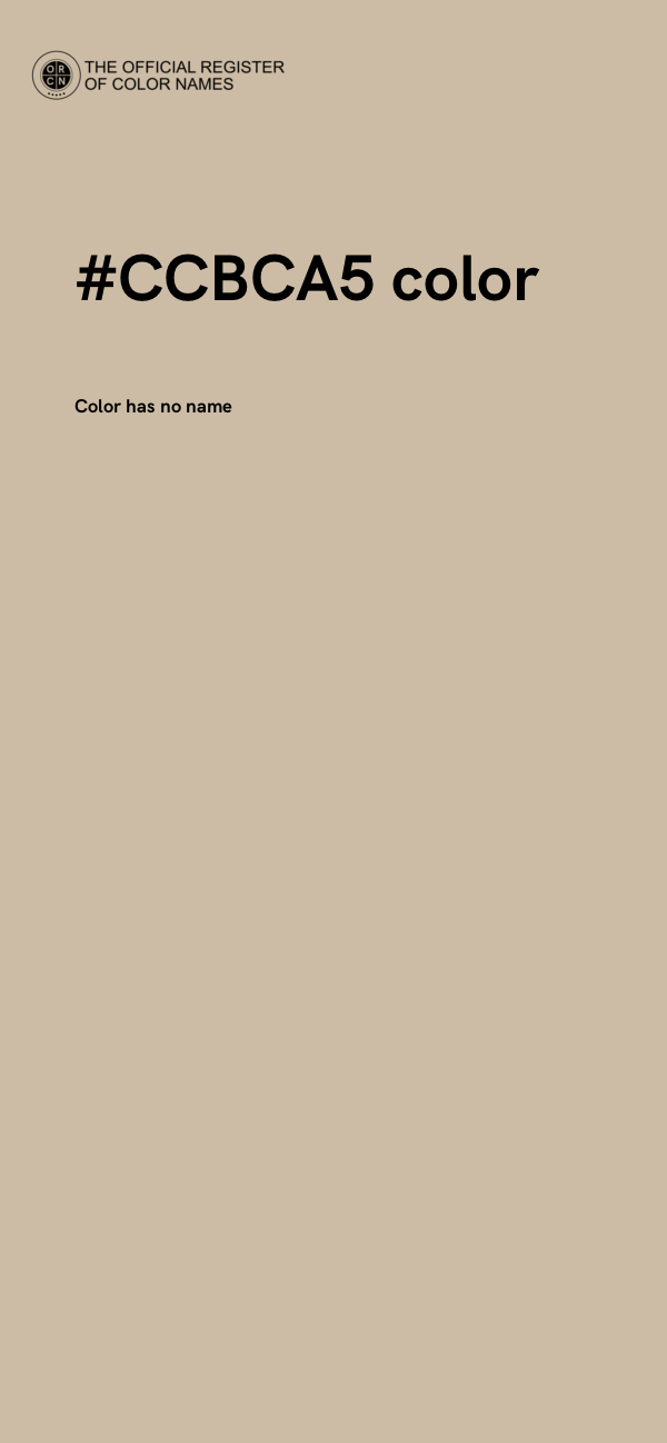 #CCBCA5 color image