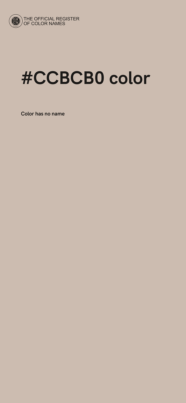 #CCBCB0 color image