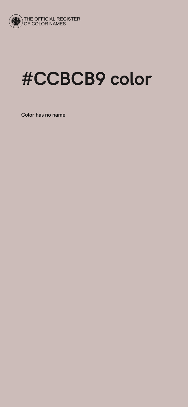 #CCBCB9 color image