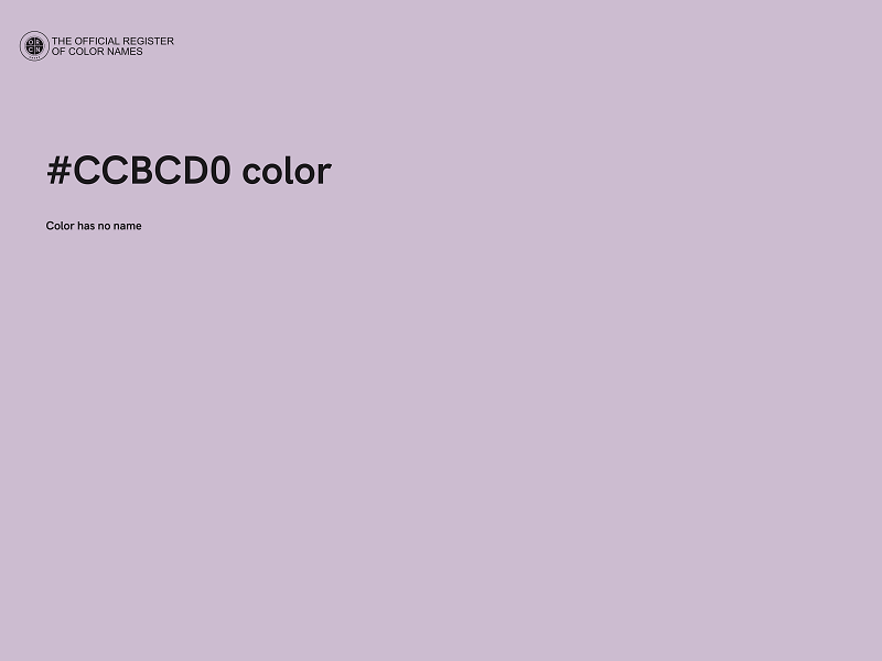 #CCBCD0 color image