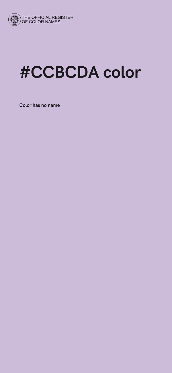 #CCBCDA color image