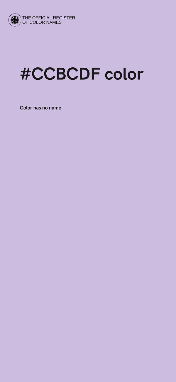 #CCBCDF color image