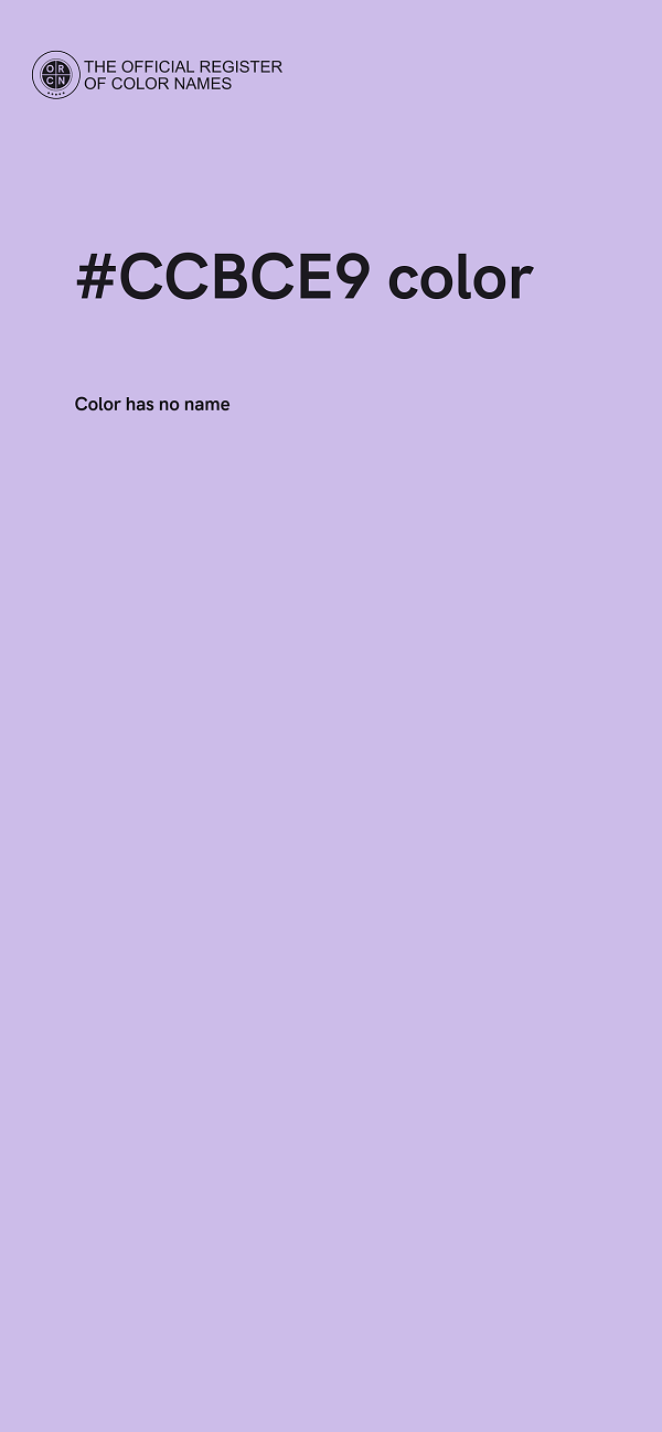 #CCBCE9 color image