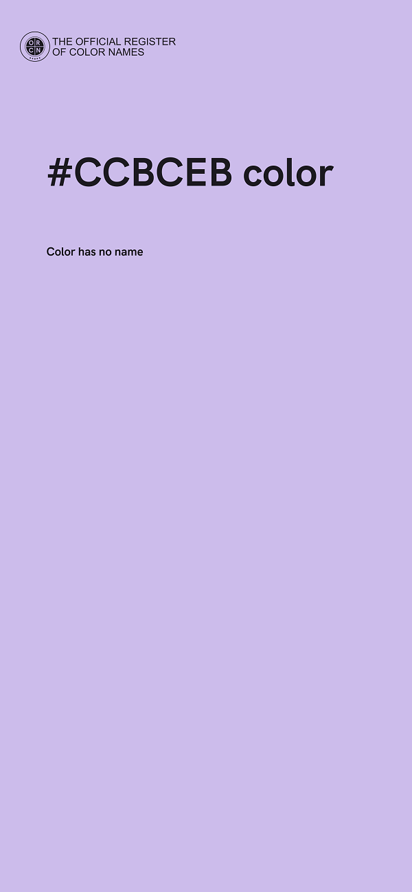 #CCBCEB color image