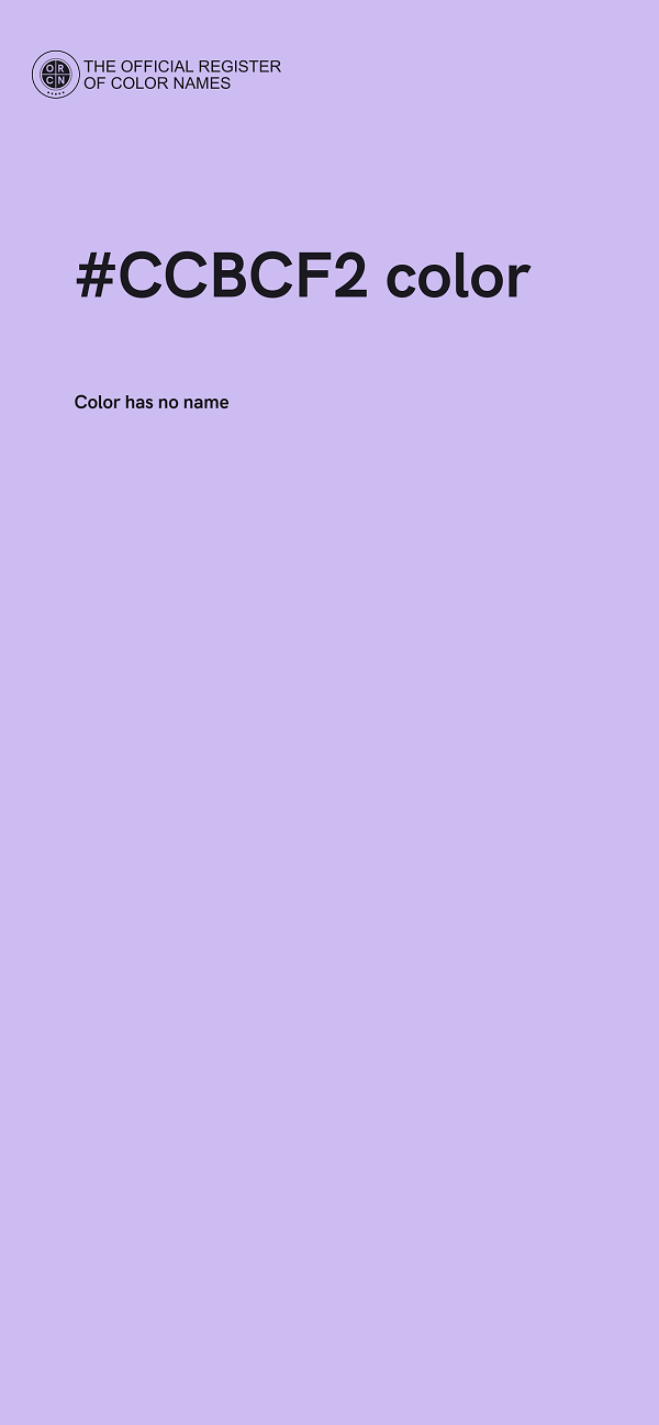 #CCBCF2 color image