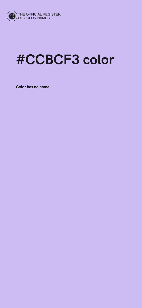 #CCBCF3 color image