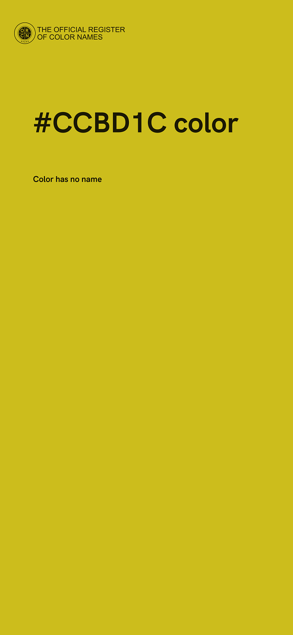 #CCBD1C color image
