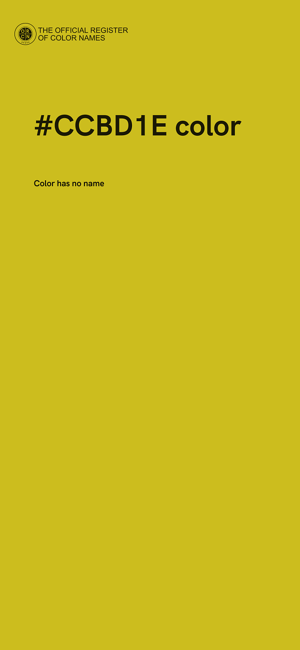 #CCBD1E color image