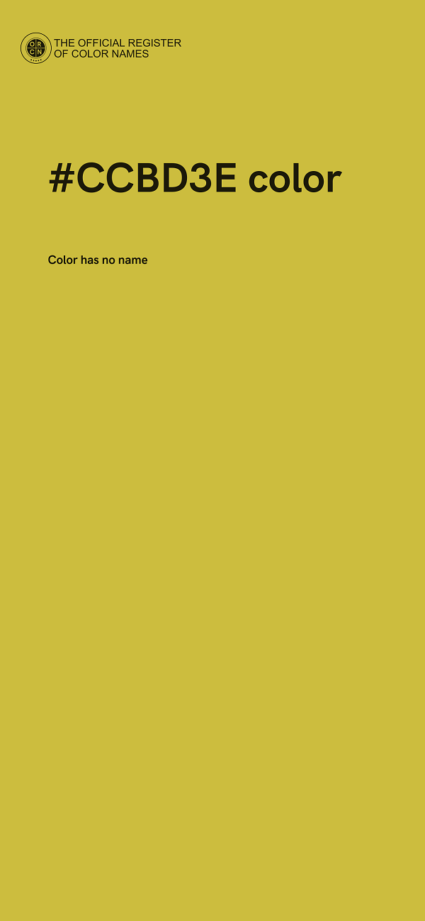 #CCBD3E color image