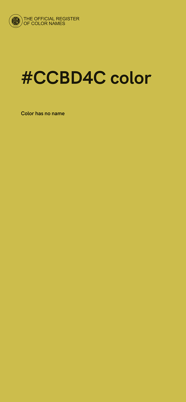 #CCBD4C color image