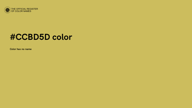 #CCBD5D color image