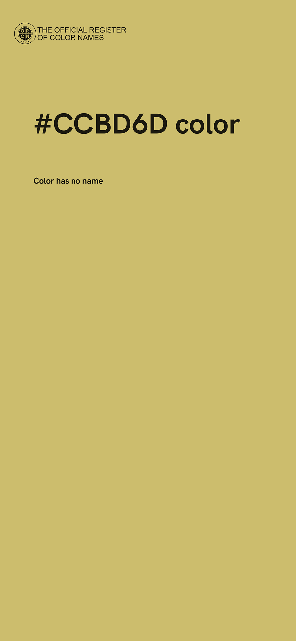 #CCBD6D color image