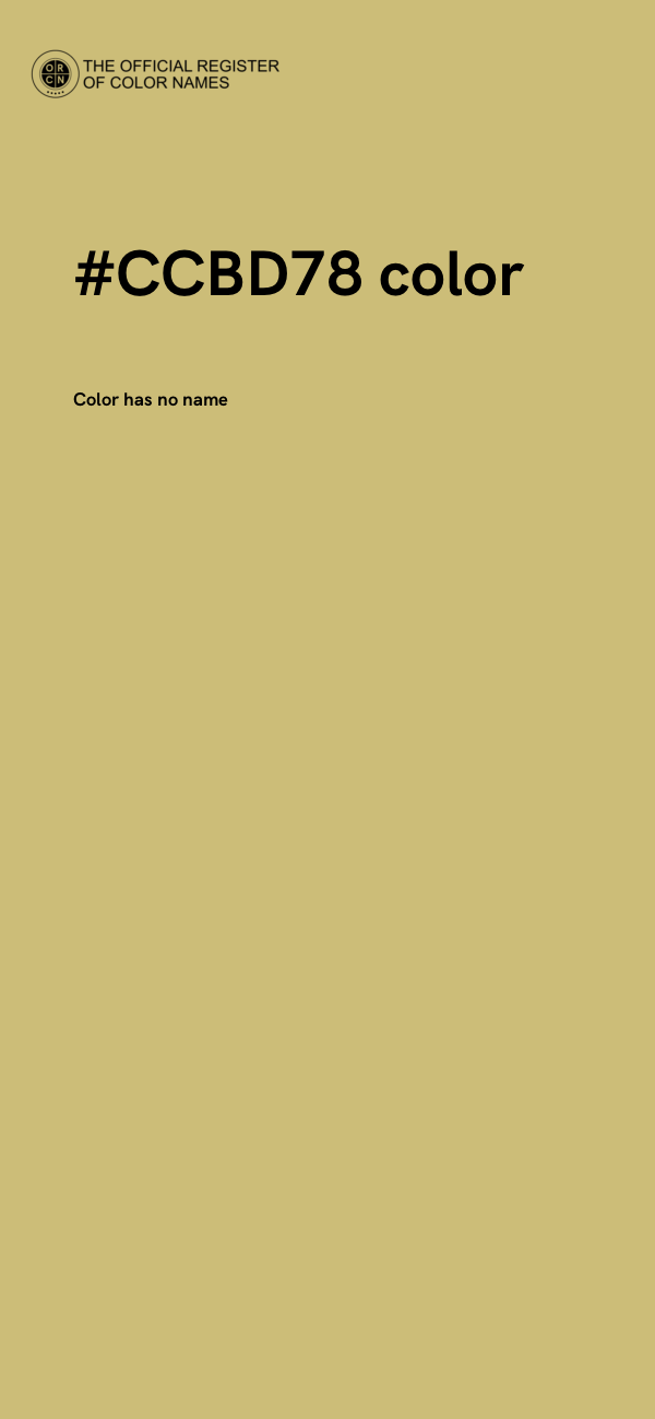 #CCBD78 color image