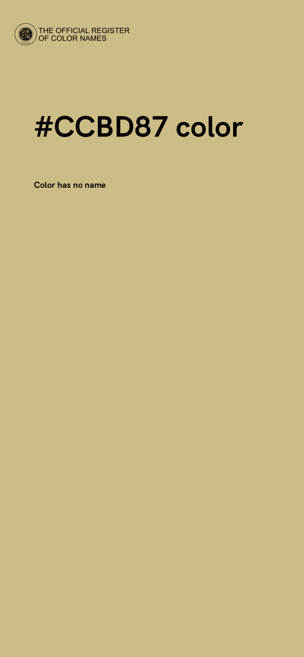 #CCBD87 color image