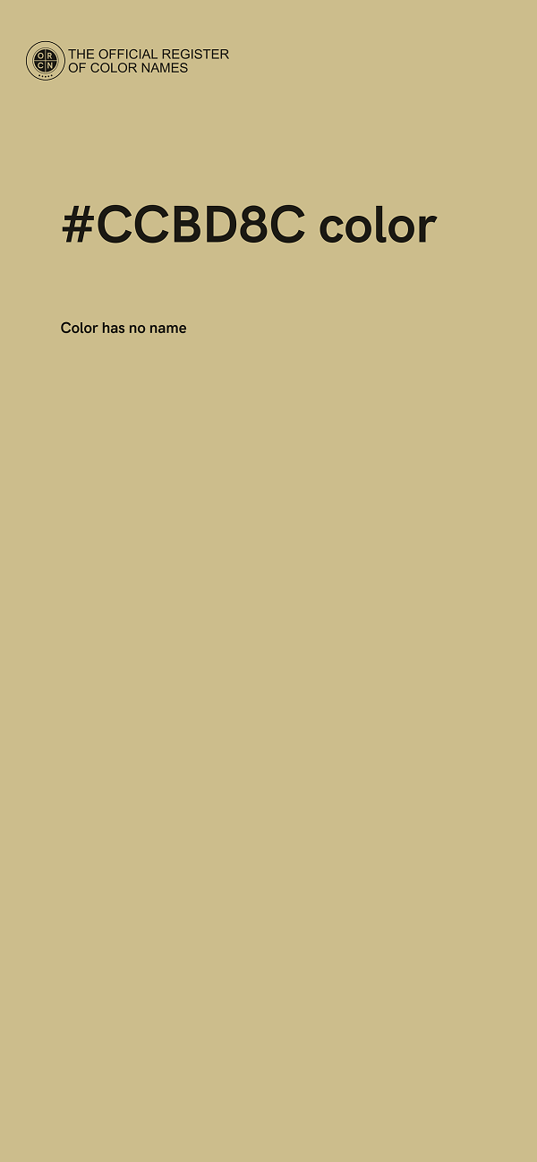 #CCBD8C color image