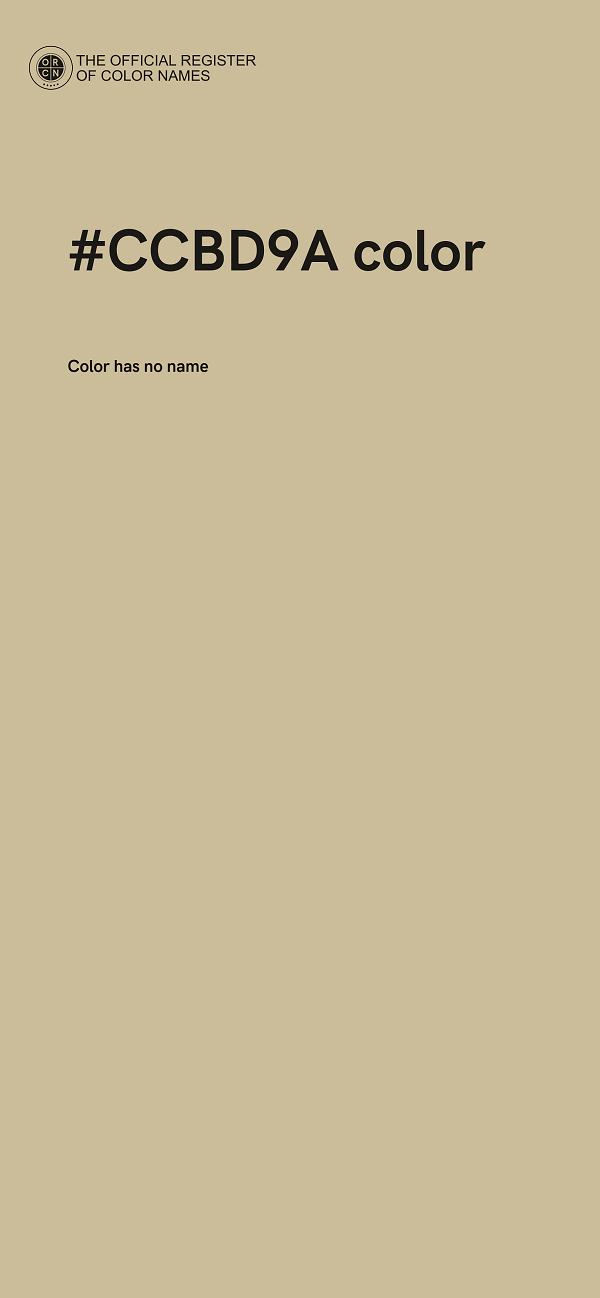 #CCBD9A color image