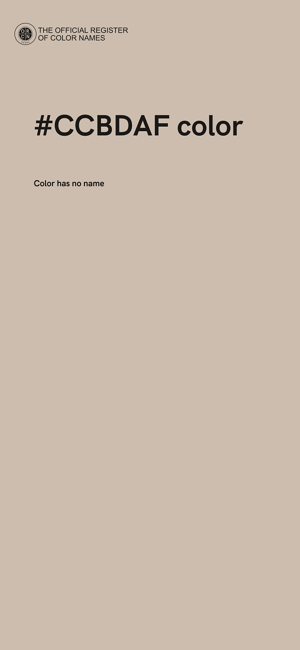 #CCBDAF color image