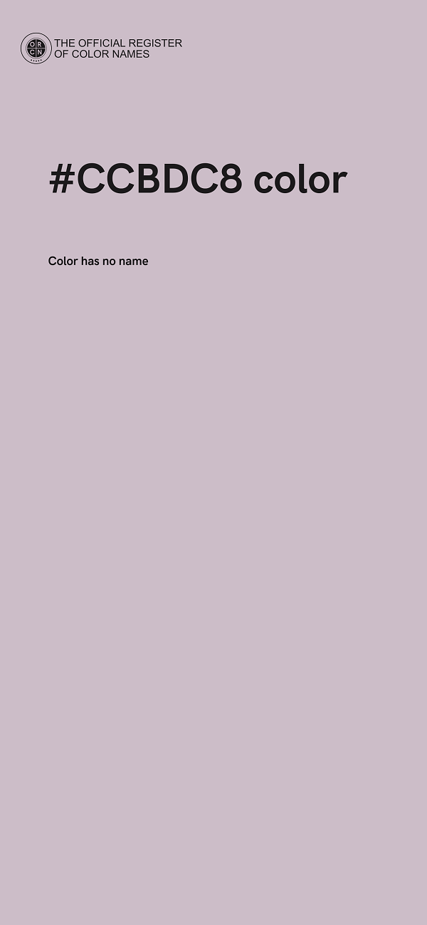 #CCBDC8 color image