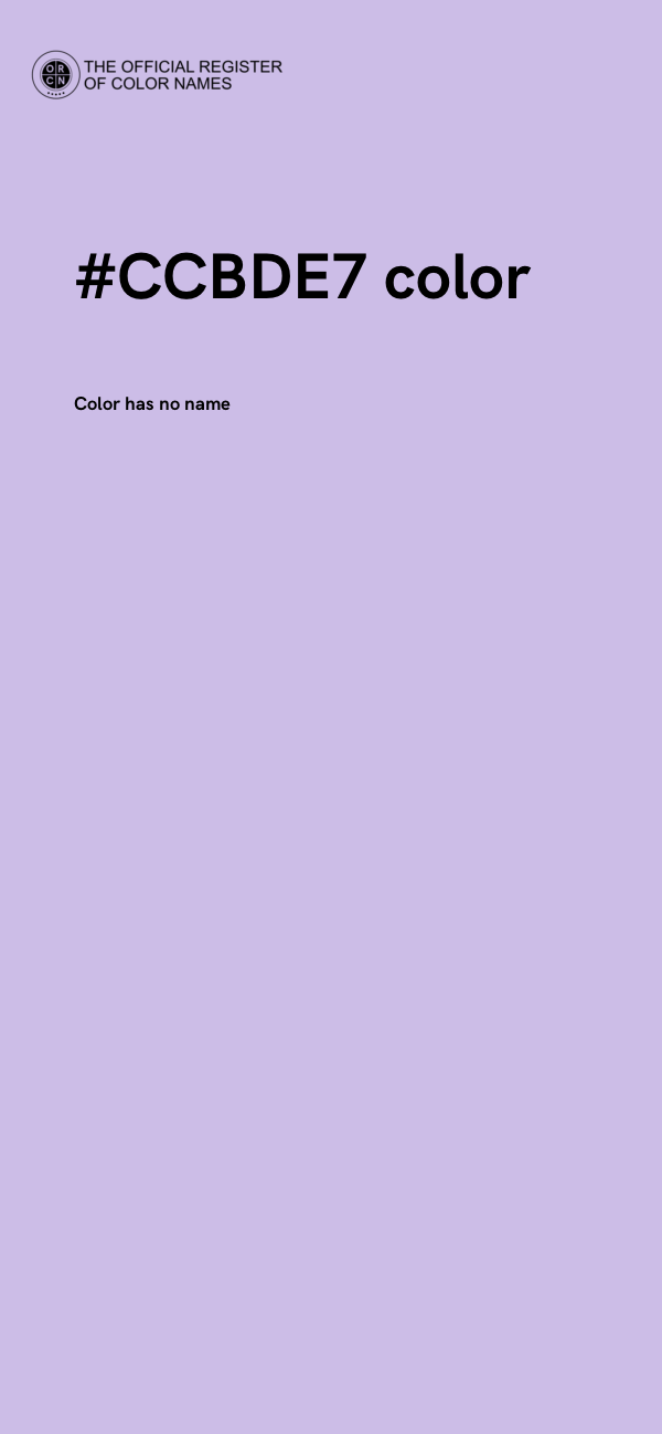 #CCBDE7 color image