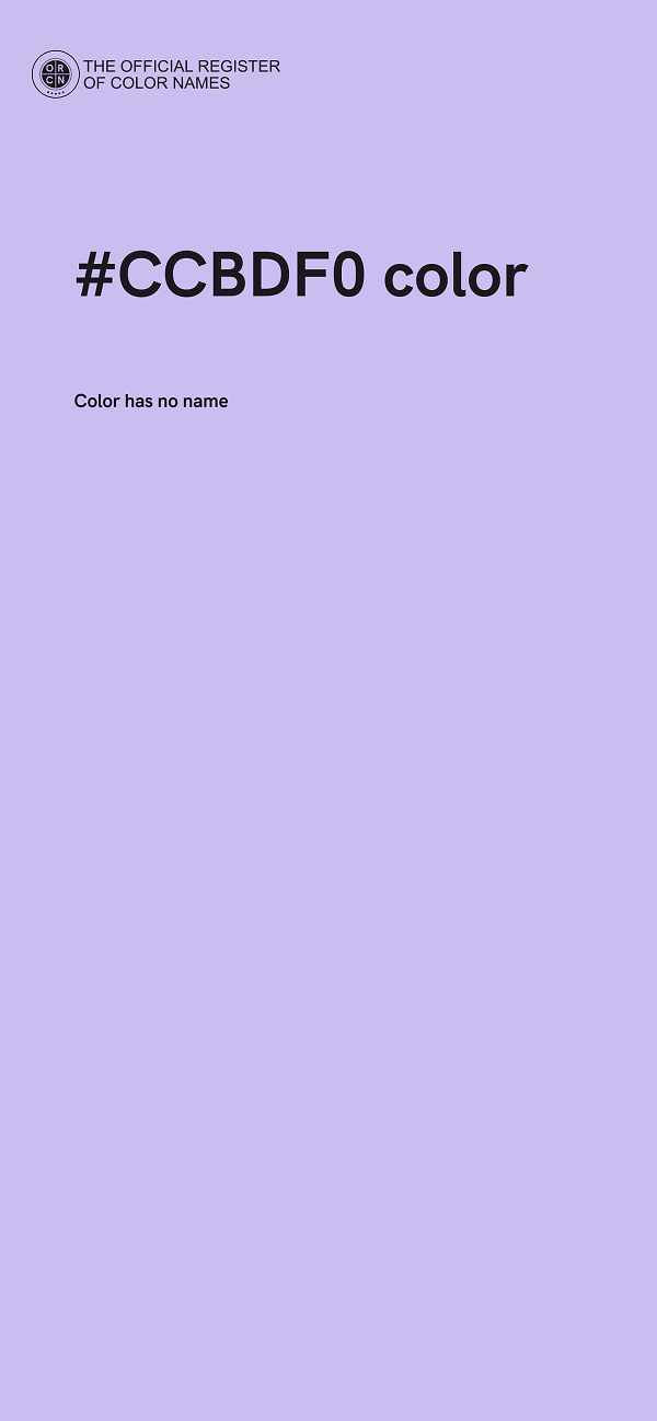 #CCBDF0 color image