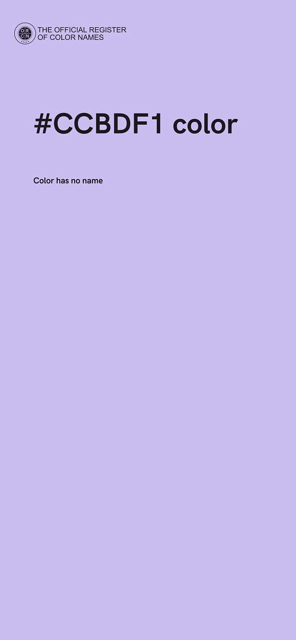 #CCBDF1 color image