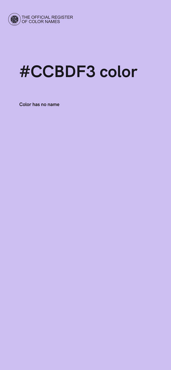 #CCBDF3 color image