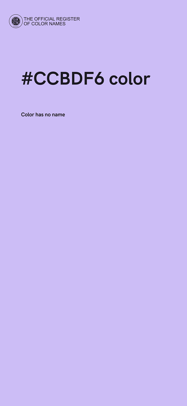 #CCBDF6 color image