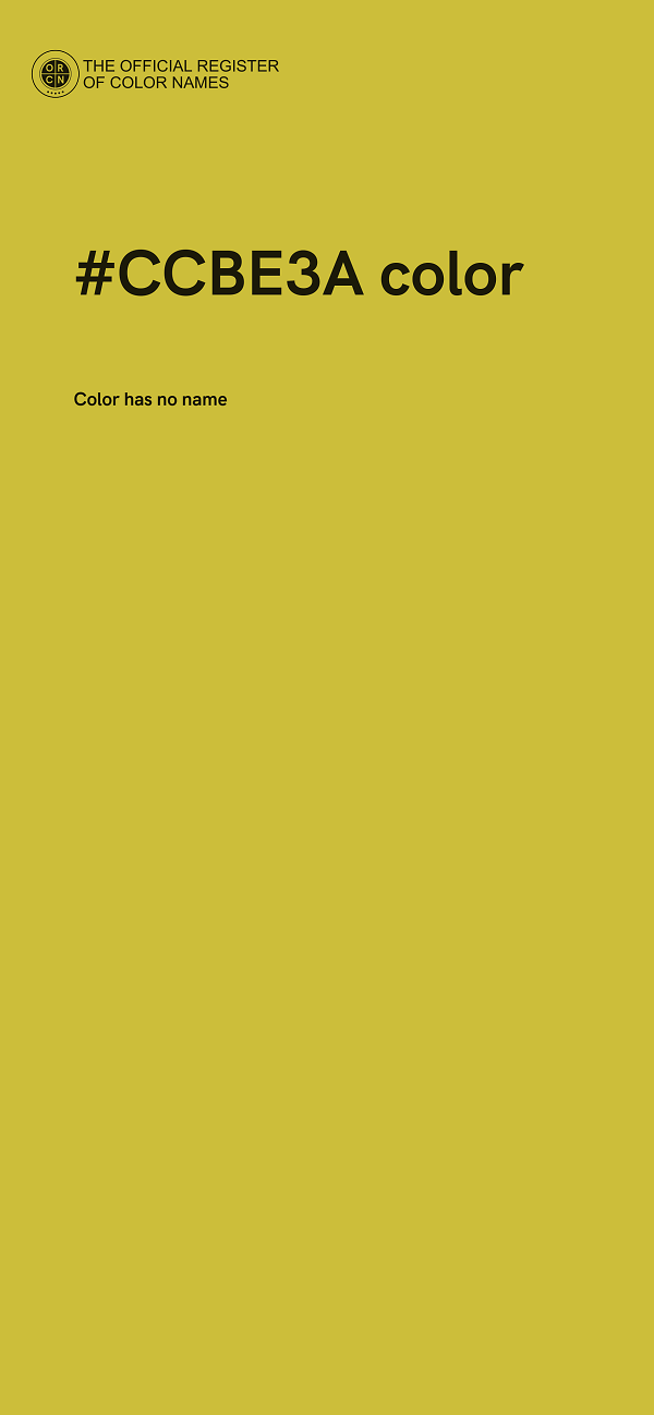 #CCBE3A color image