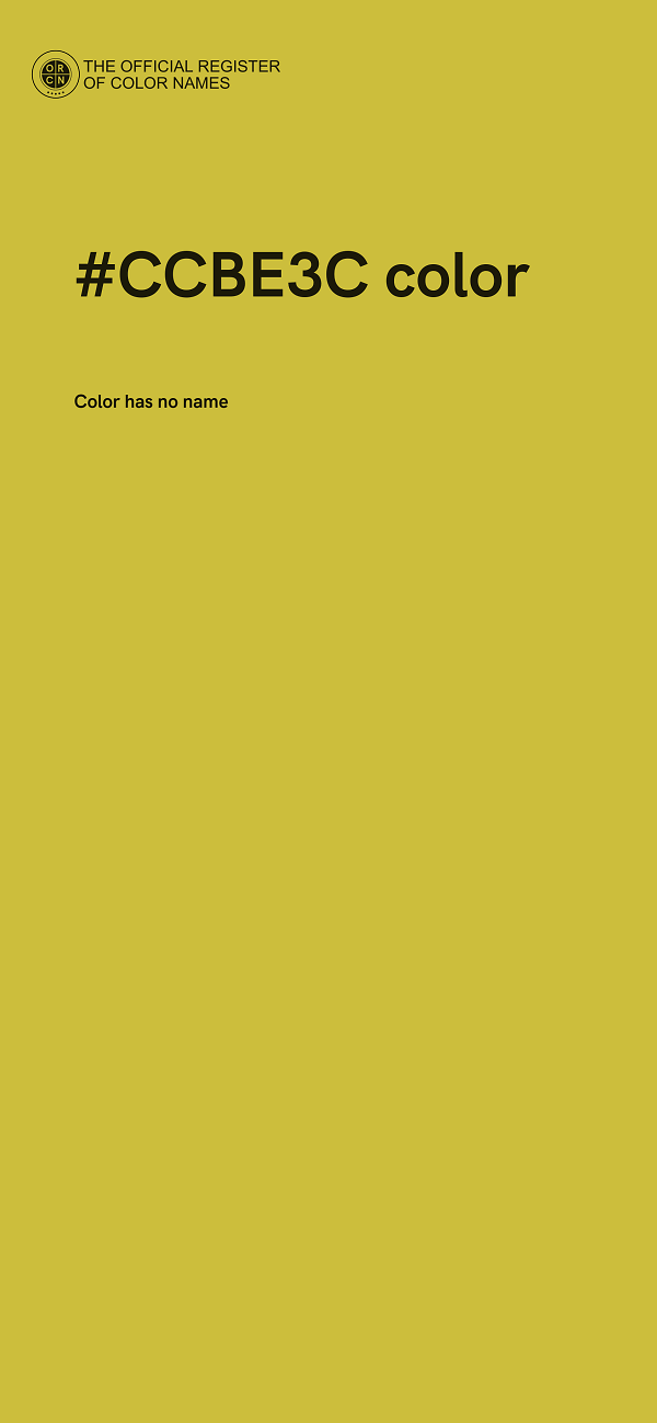 #CCBE3C color image