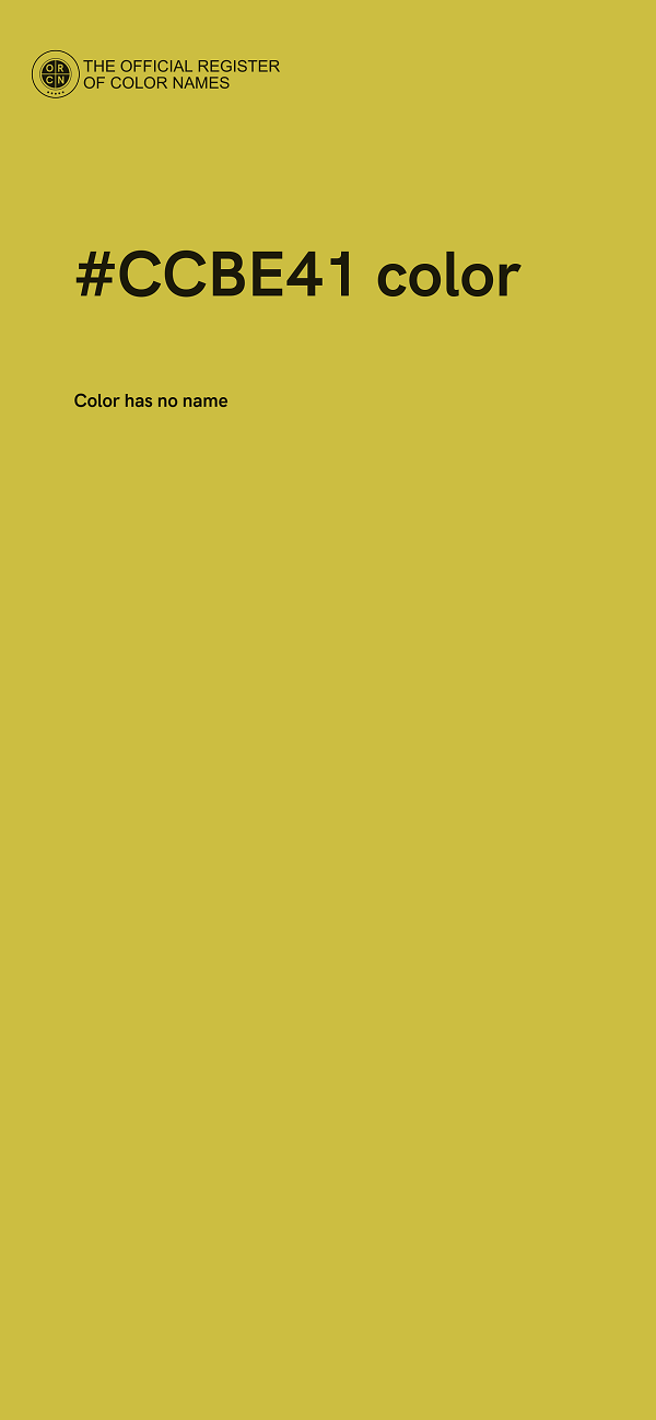 #CCBE41 color image