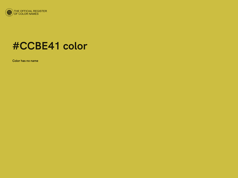#CCBE41 color image